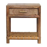 Regency Woven Oak-ish Nightstand with Drawer Accent Piece Default Title