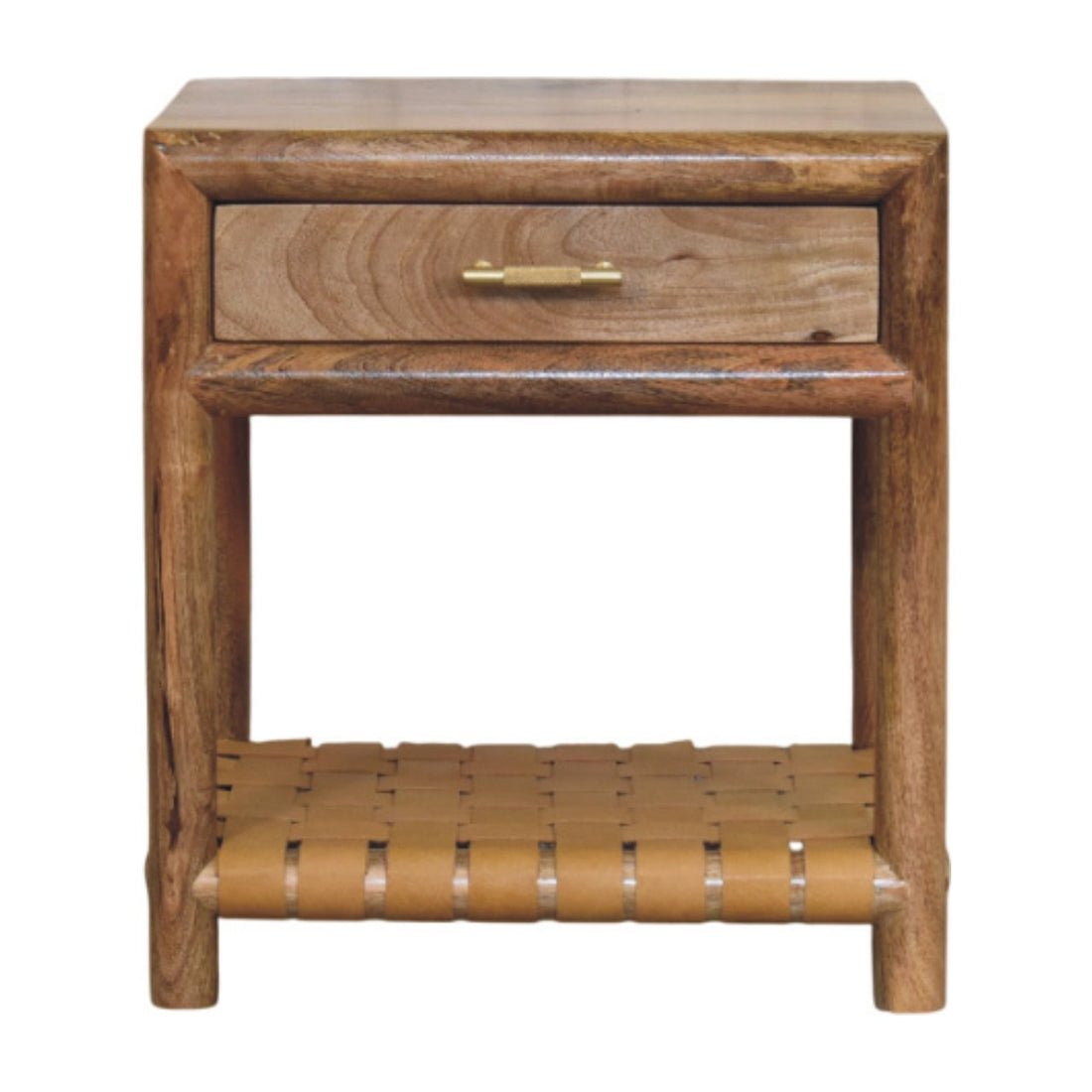 Regency Woven Oak-ish Nightstand with Drawer Accent Piece Default Title