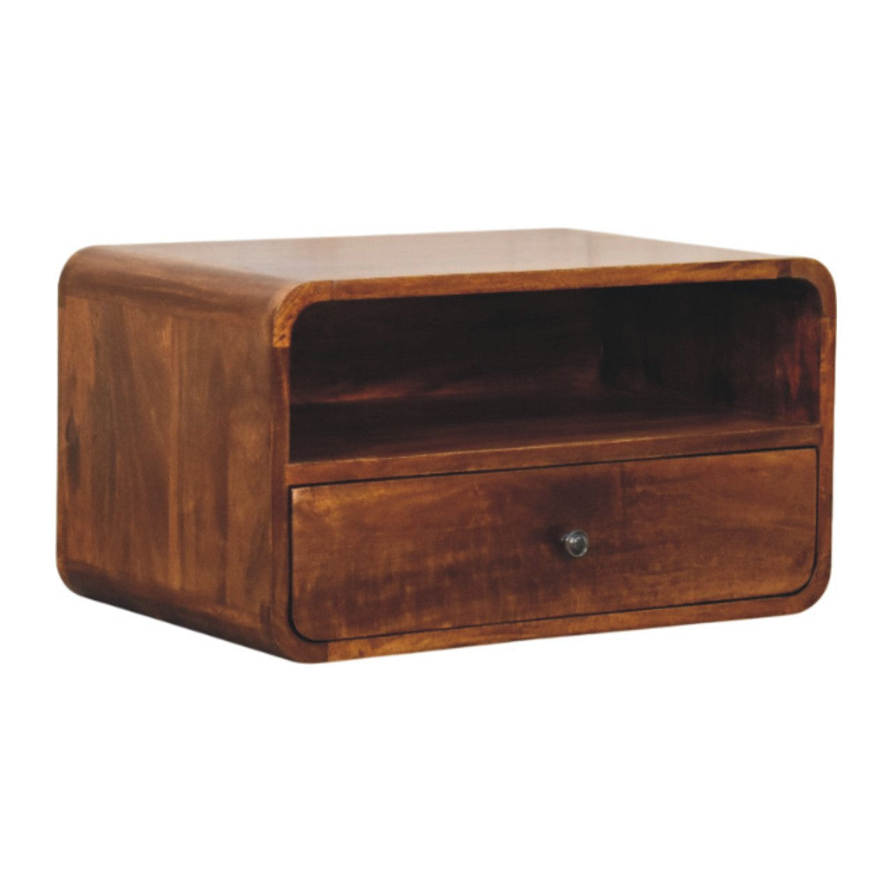 Avora Wall-Mounted Chestnut Chest of Drawers Default Title