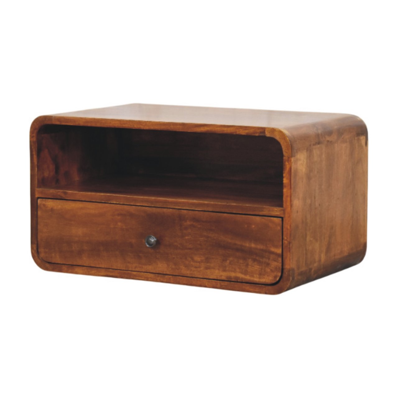 Avora Wall-Mounted Chestnut Nightstand