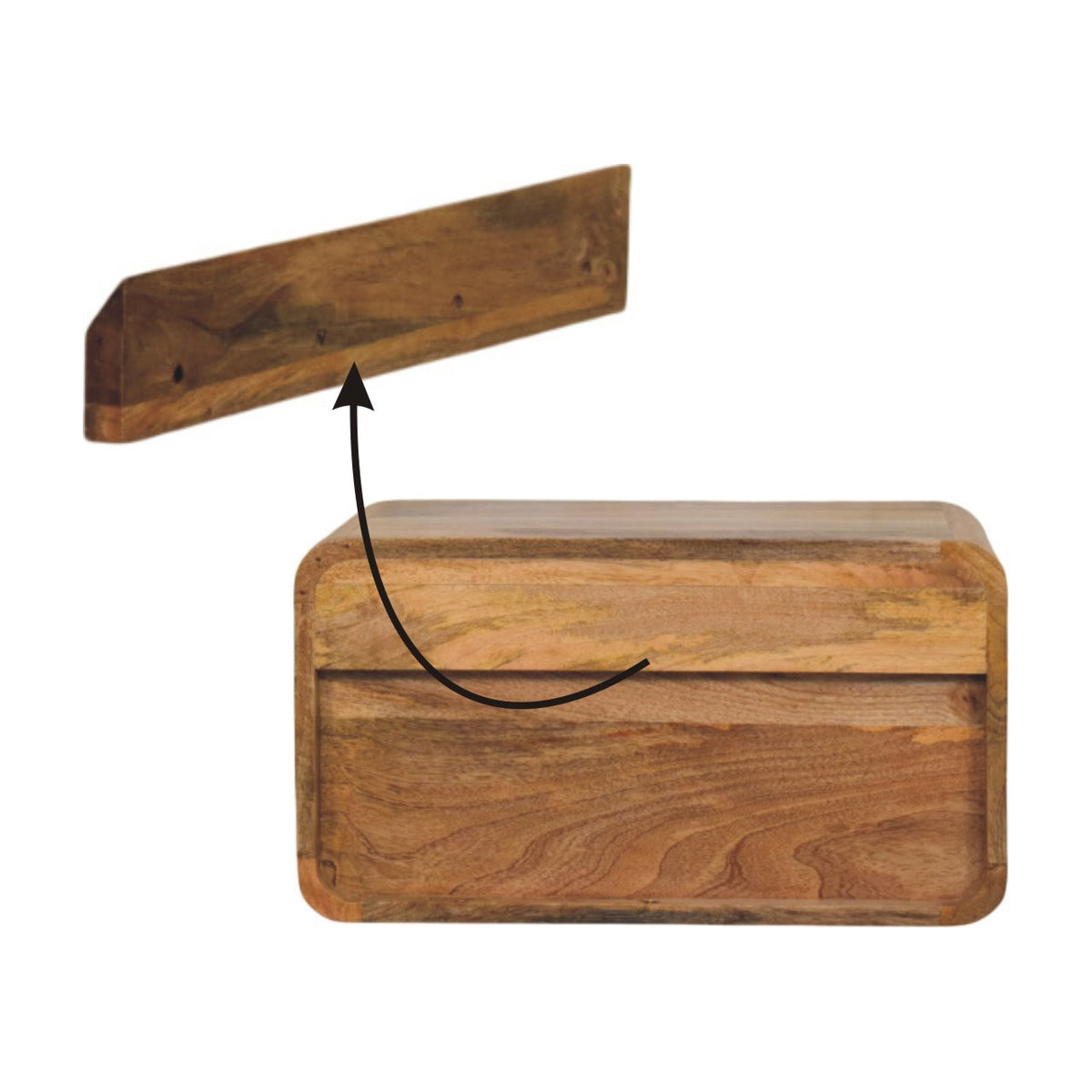 Avora Wall-Mounted Oak-ish Nightstand