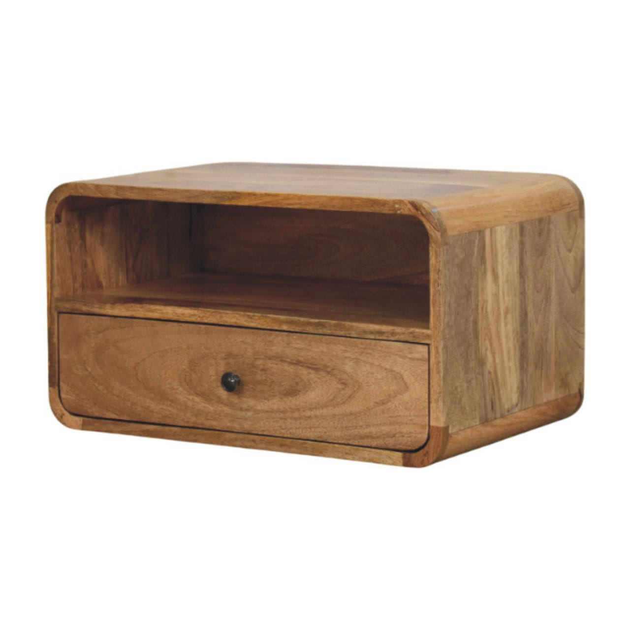 Avora Wall-Mounted Oak-ish Chest of Drawers Default Title