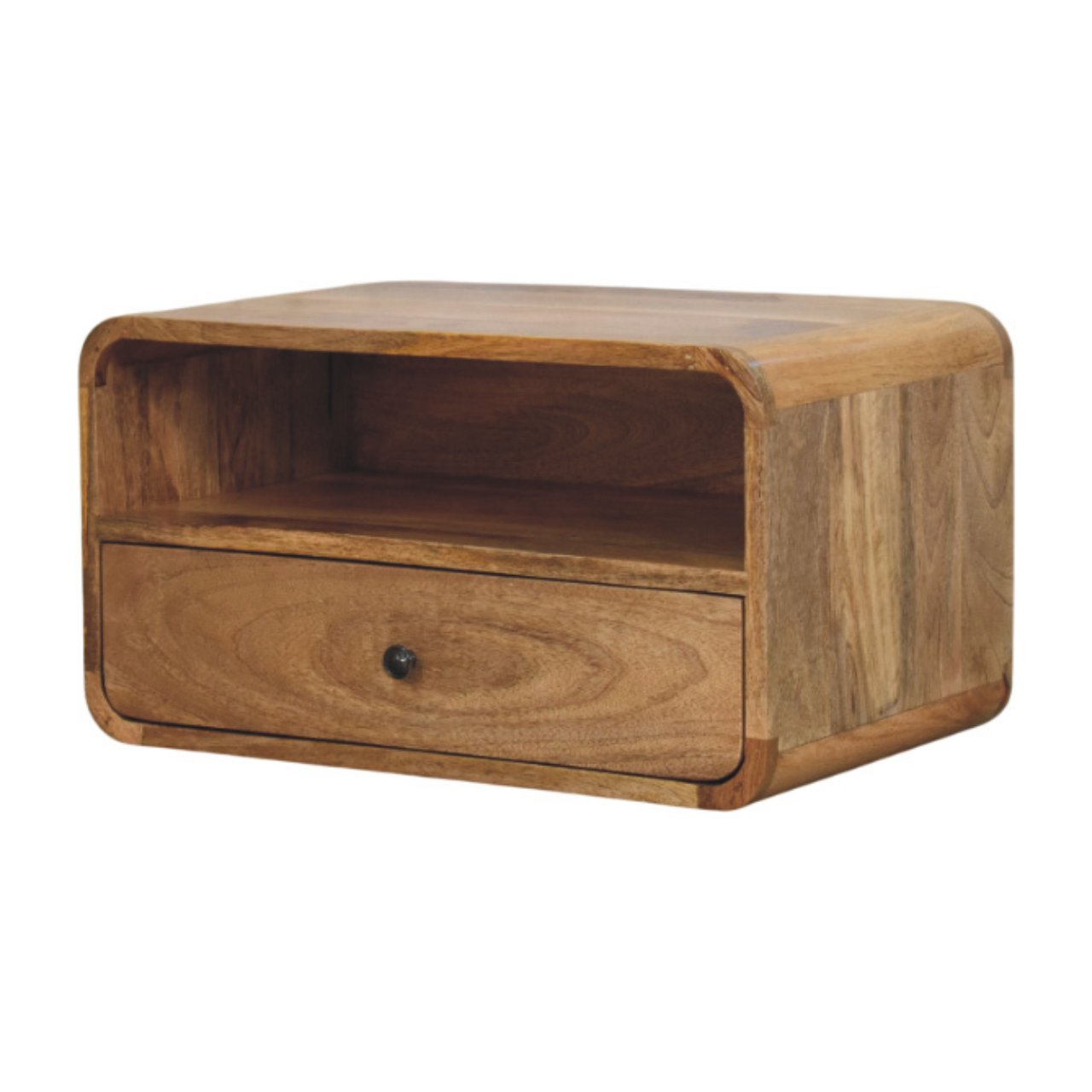 Avora Wall-Mounted Oak-ish Nightstand Default Title