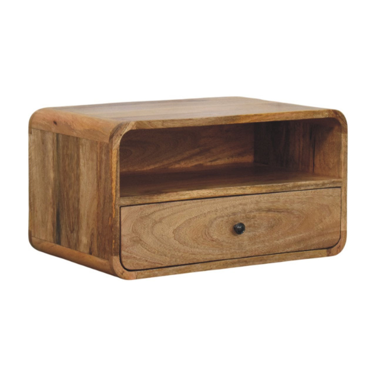 Avora Wall-Mounted Oak-ish Chest of Drawers