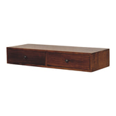 Lunar 2 Drawer Chestnut Wall Mounted Console Default Title