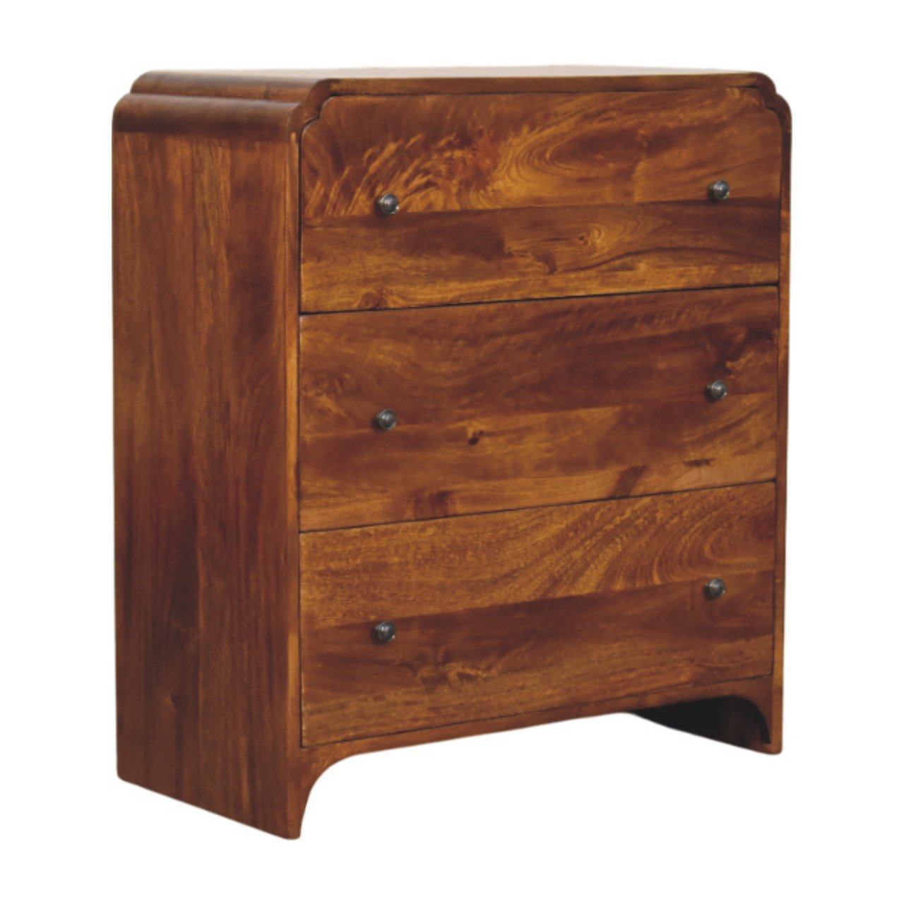 Newton Chestnut 3-Drawer Chest of Drawers | Linen