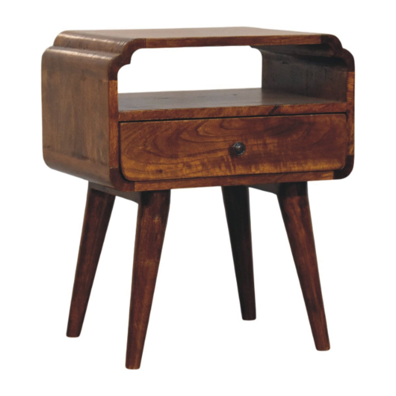 Newton Chestnut Chest of Drawers | Open Shelf