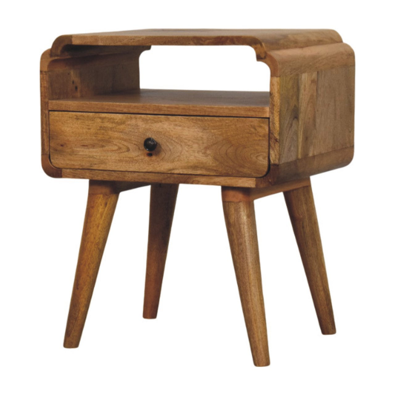 Newton Oak-ish Accent Piece | Open Shelf