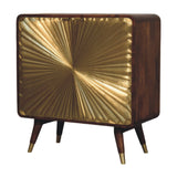 Avora Brass Embossed 2 Door Chestnut Cabinet Default Title