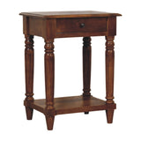 Turned Legs Chestnut 1 Drawer Side Table Default Title