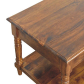 Turned Legs Chestnut 2-Drawer Coffee Table