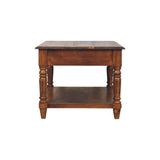 Turned Legs Chestnut 2-Drawer Coffee Table