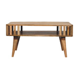 Slatted Oak-ish Coffee Table | Open Shelf Default Title