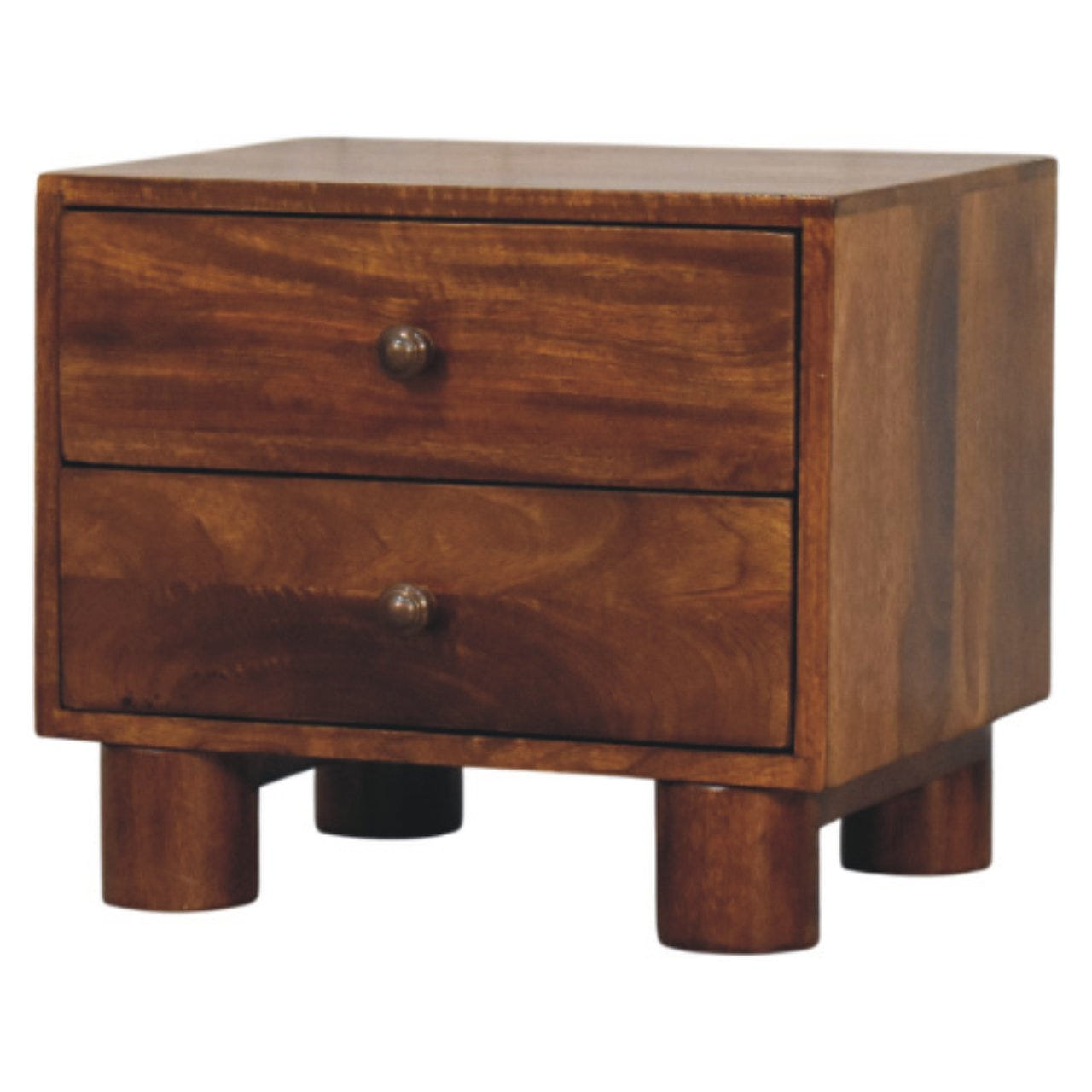 Tula 2-Drawer Chestnut Chest of Drawers Default Title