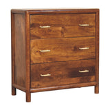 Regency 3-Drawer Chest of Drawers | Chestnut Solid Mango Wood