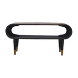 Curved Edge Media with Brass Accents TV Media Unit | Velvet Default Title