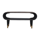 Curved Edge Media with Brass Accents TV Media Unit | Velvet Default Title