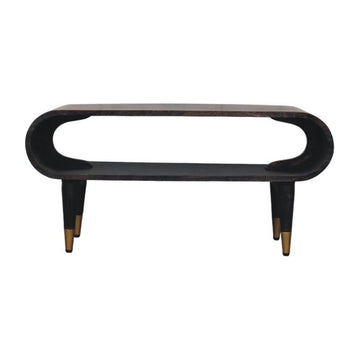 Curved Edge Media with Brass Accents TV Media Unit | Velvet Default Title