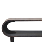 Curved Edge Media with Brass Accents TV Media Unit | Velvet
