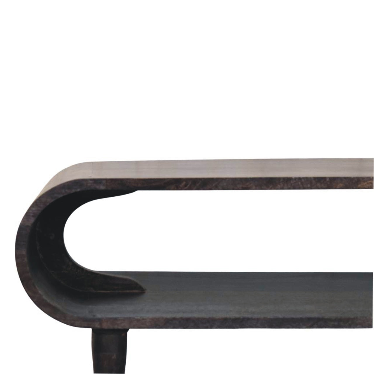 Curved Edge Media with Brass Accents TV Media Unit | Velvet