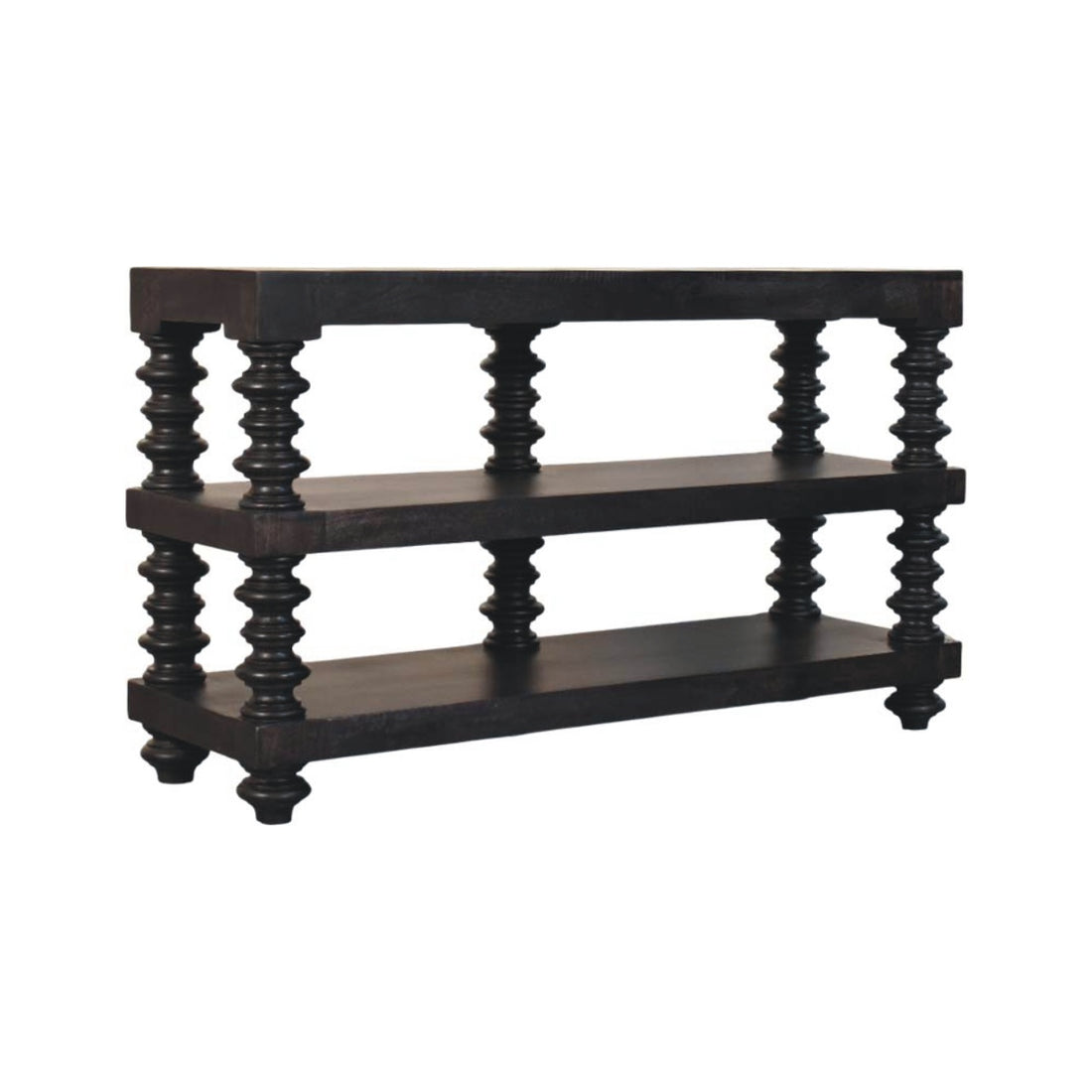 Spindle Shelf Console in Carbon Ash Chest of Drawers | Open Shelf Default Title