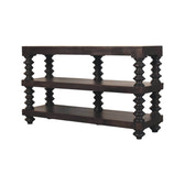 Spindle Shelf Console in Carbon Ash Chest of Drawers | Open Shelf