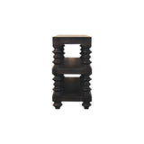Spindle Shelf Console in Carbon Ash Chest of Drawers | Open Shelf