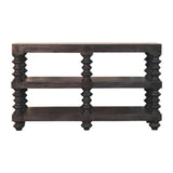 Spindle Shelf Console in Carbon Ash Chest of Drawers | Open Shelf