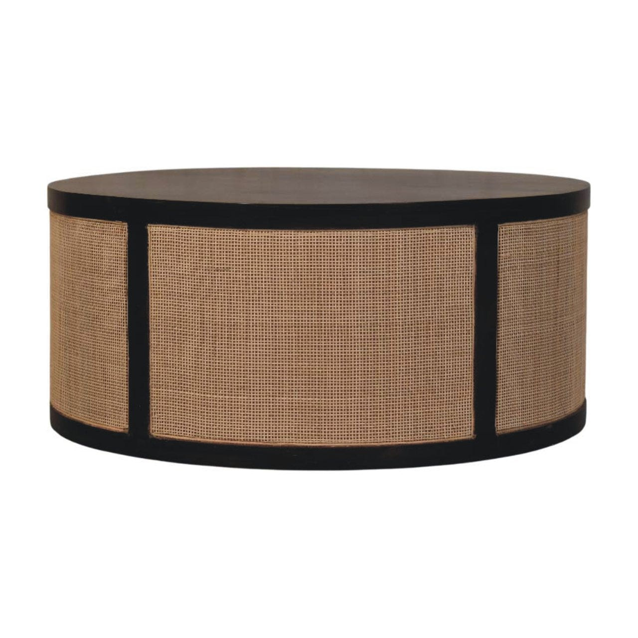 Monaco Round Rattan Centerpiece Storage Bench Default Title