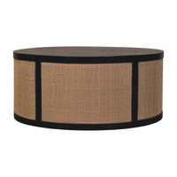 Monaco Round Rattan Centerpiece Storage Bench