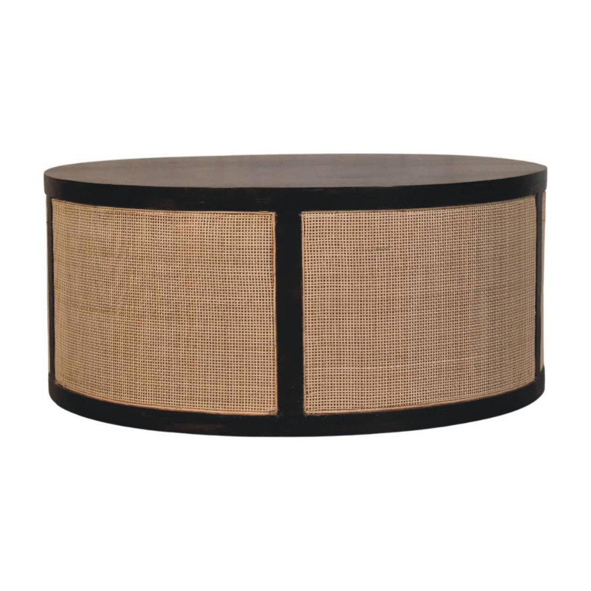 Monaco Round Rattan Centerpiece Storage Bench