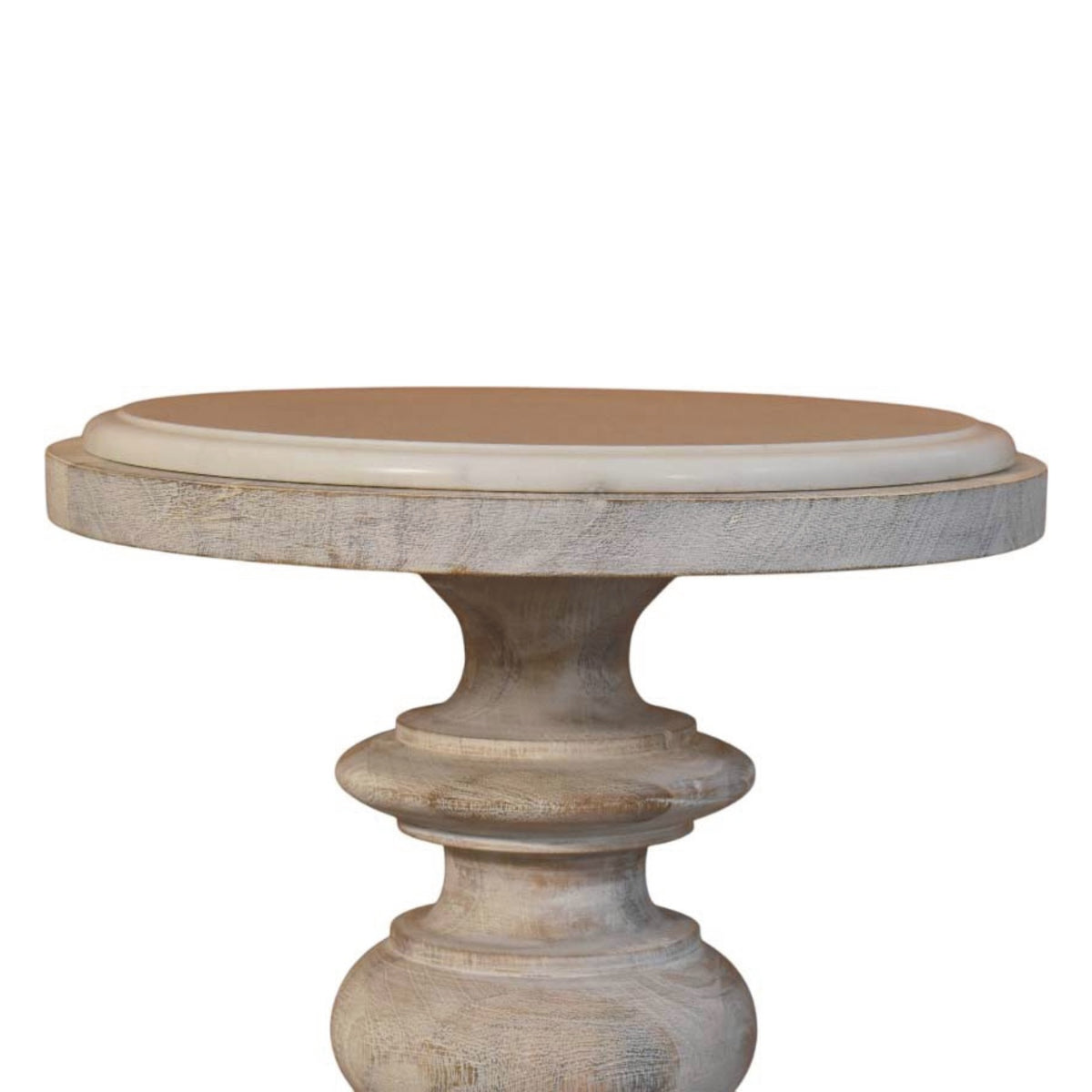 The Bellis Marble Accent Table Accent Piece | Hand-Carved
