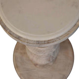 The Bellis Marble Accent Table Accent Piece | Hand-Carved