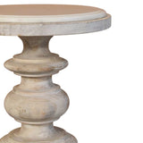 The Bellis Marble Accent Table Accent Piece | Hand-Carved