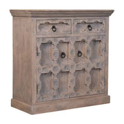 Jaipur Lattice Sideboard Chest of Drawers | Linen Hand-Carved Default Title