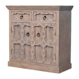 Jaipur Lattice Sideboard Chest of Drawers | Linen Hand-Carved