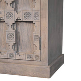 Jaipur Lattice Sideboard Chest of Drawers | Linen Hand-Carved