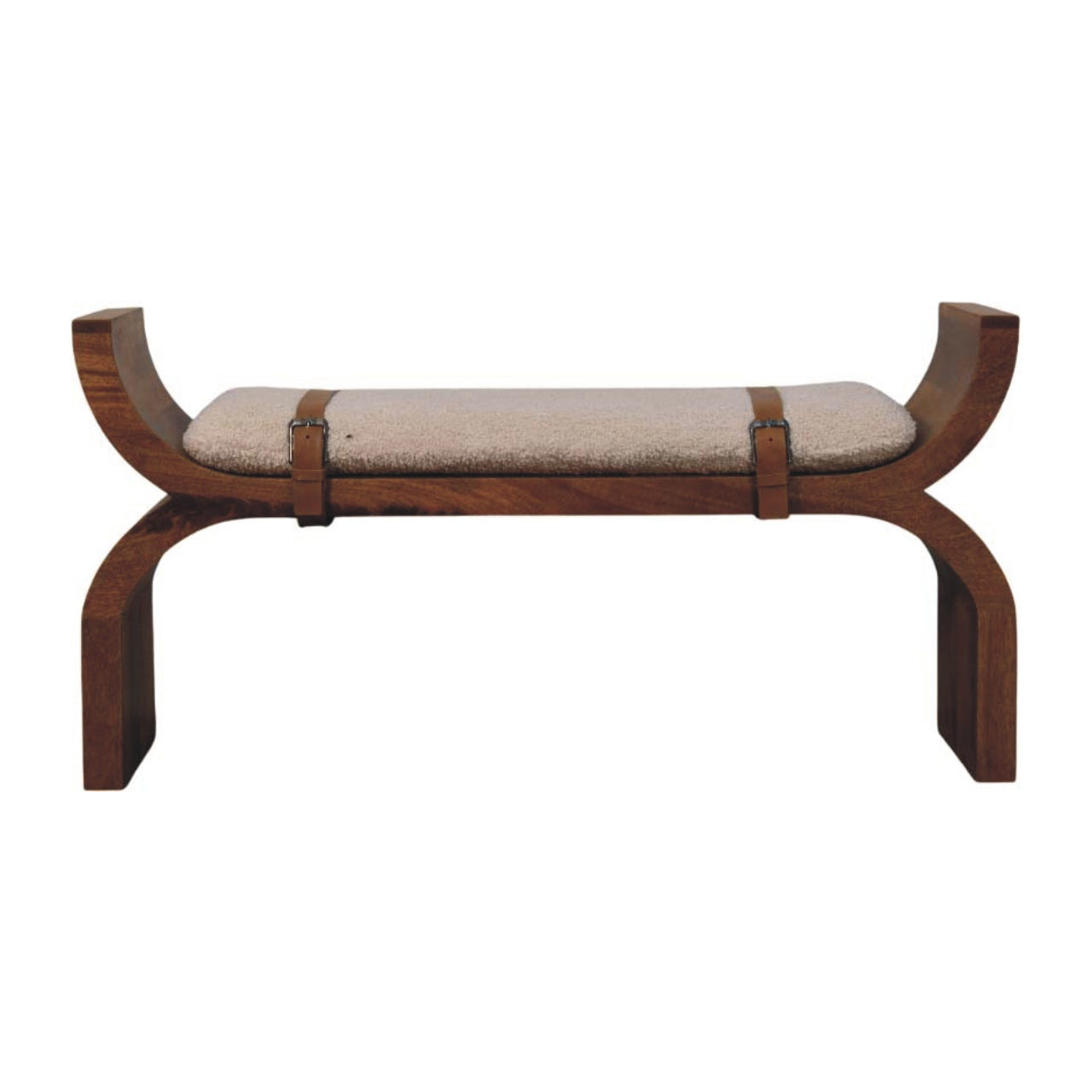 Stirrup Curve Bench | Oak Boucle Default Title