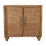 Rattan Oak 2-Door Cabinet Default Title