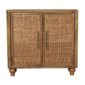 Rattan Oak 2-Door Cabinet Default Title