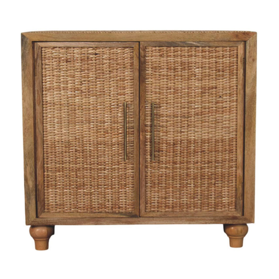 Rattan Oak 2-Door Cabinet Default Title