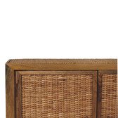 Rattan Oak 2-Door Cabinet