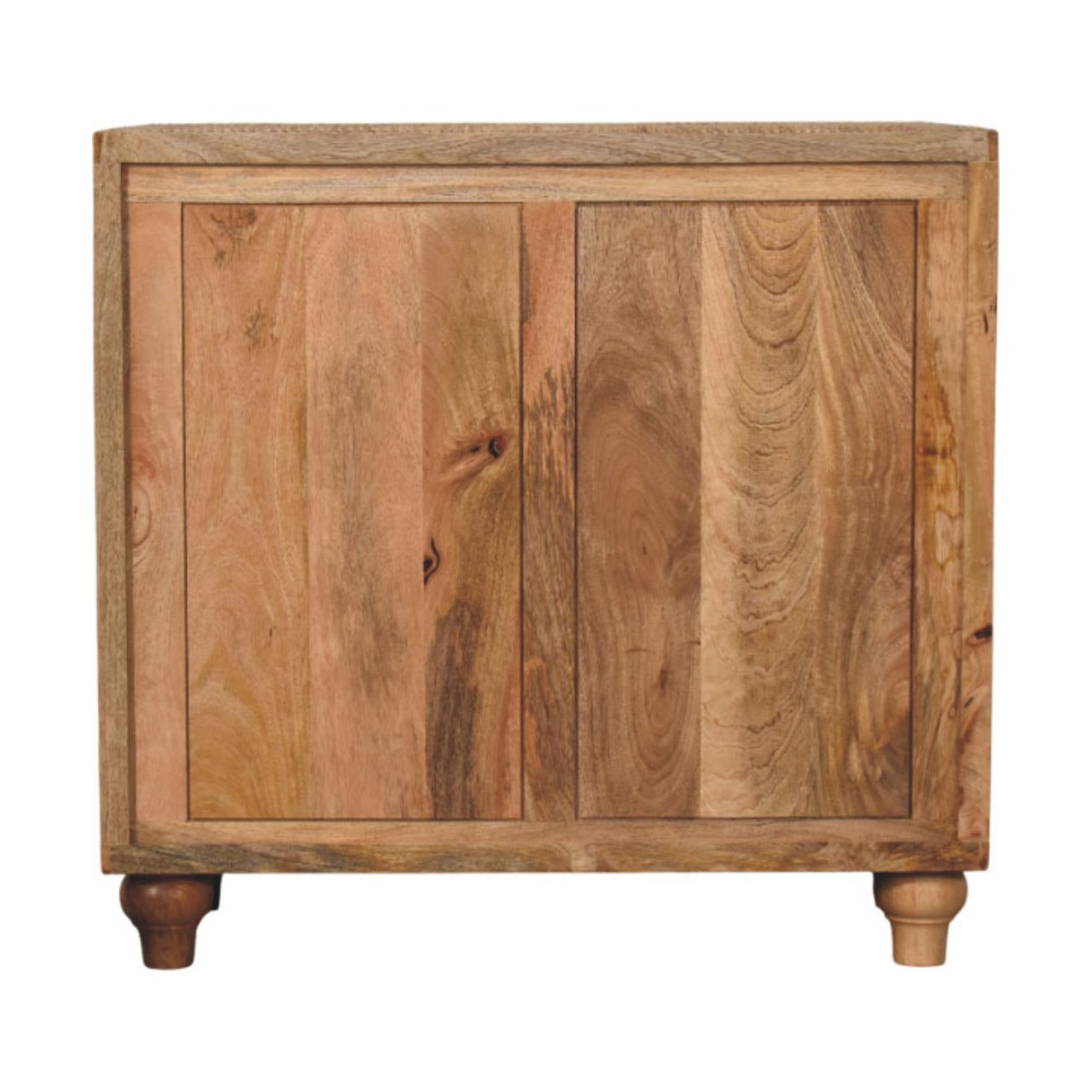 Rattan Oak 2-Door Cabinet