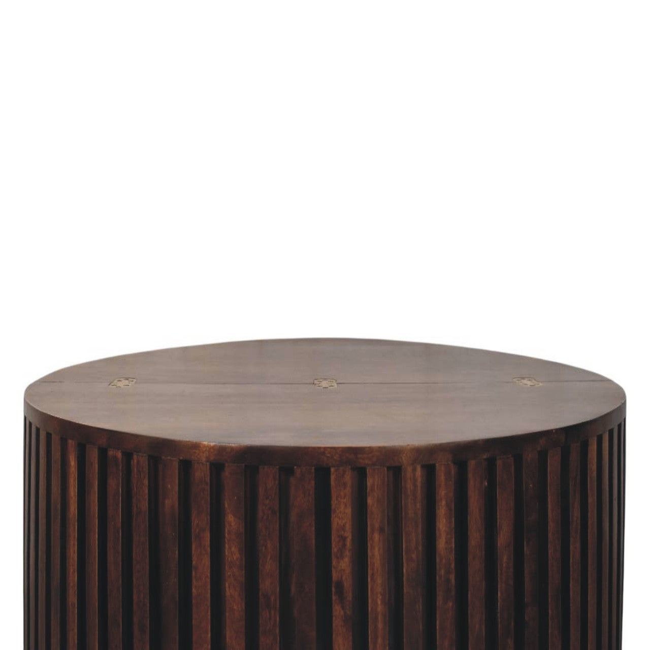 Orion Slatted Coffee Table | California Walnut Solid Mango Wood Fluted