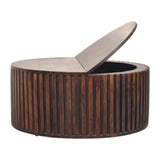 Orion Slatted Coffee Table | California Walnut Solid Mango Wood Fluted