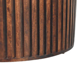 Orion Slatted Coffee Table | California Walnut Solid Mango Wood Fluted