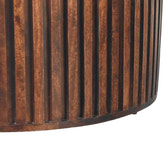 Orion Slatted Coffee Table | California Walnut Solid Mango Wood Fluted