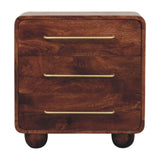 3-Drawer Rounded Chest of Drawers | Oak Linen Default Title