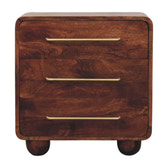 3-Drawer Rounded Chest of Drawers | Oak Linen Default Title