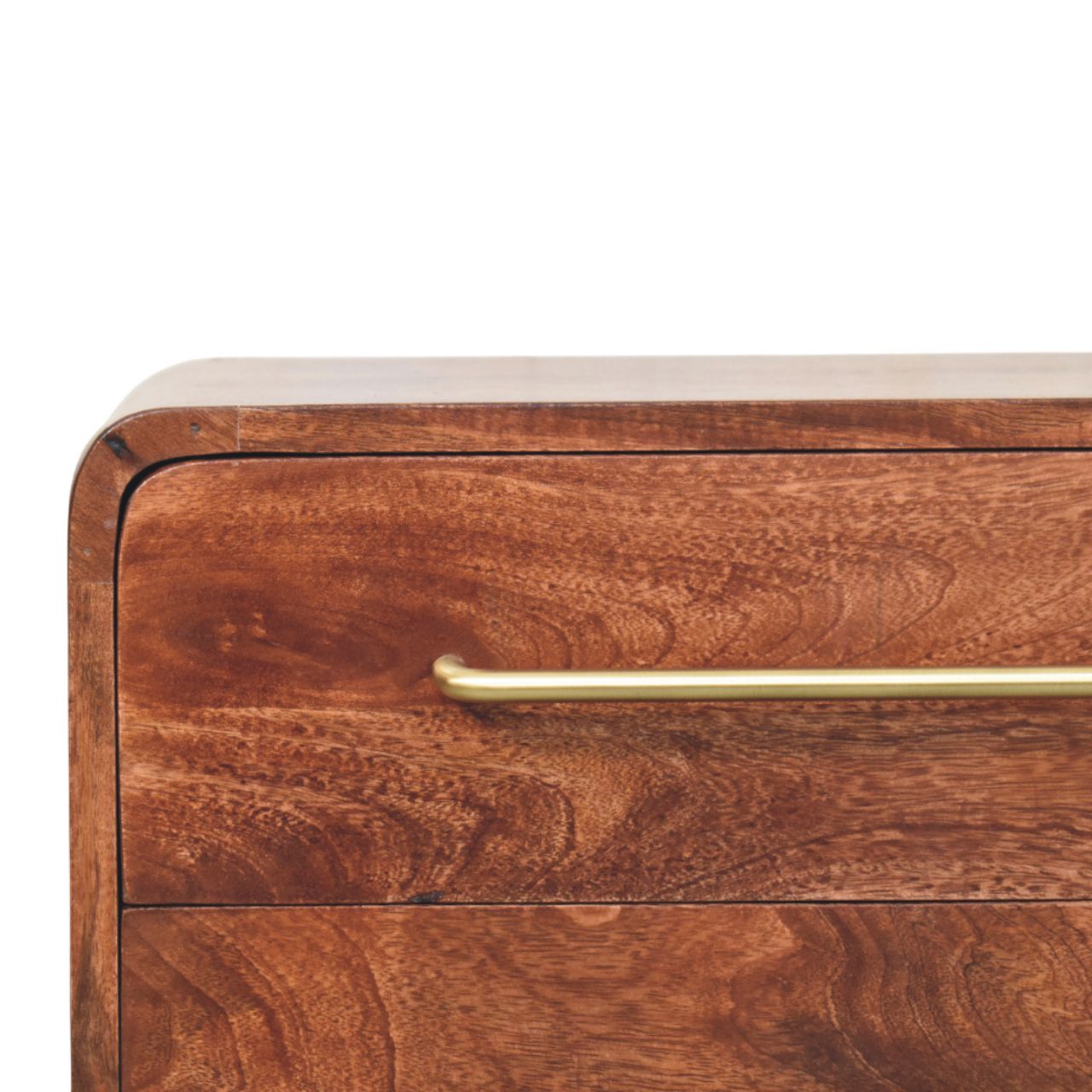 3-Drawer Rounded Chest of Drawers | Oak Linen
